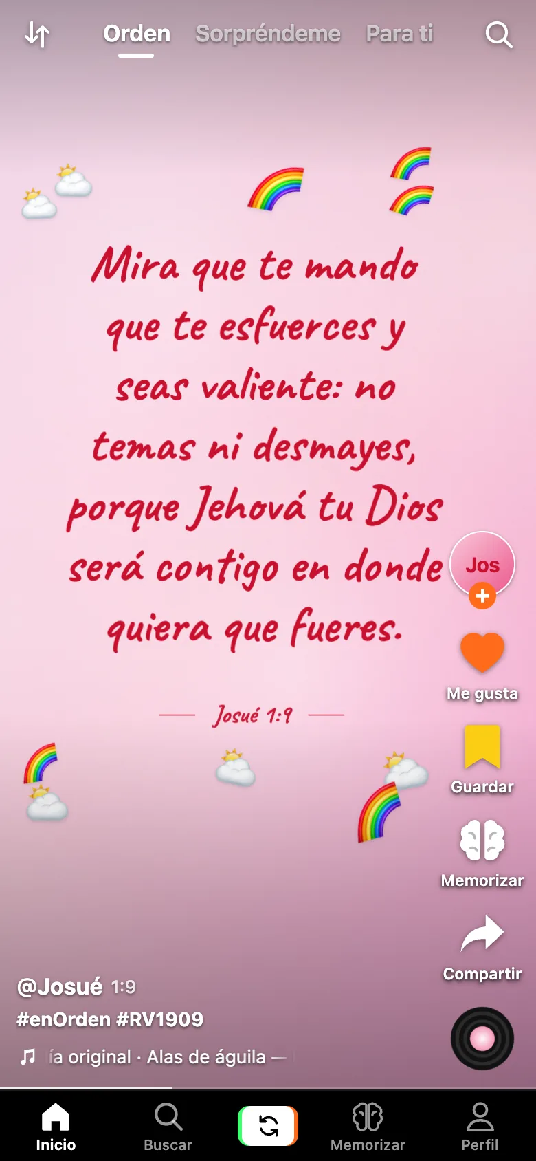 Josué 1:9 en Biblia Flow