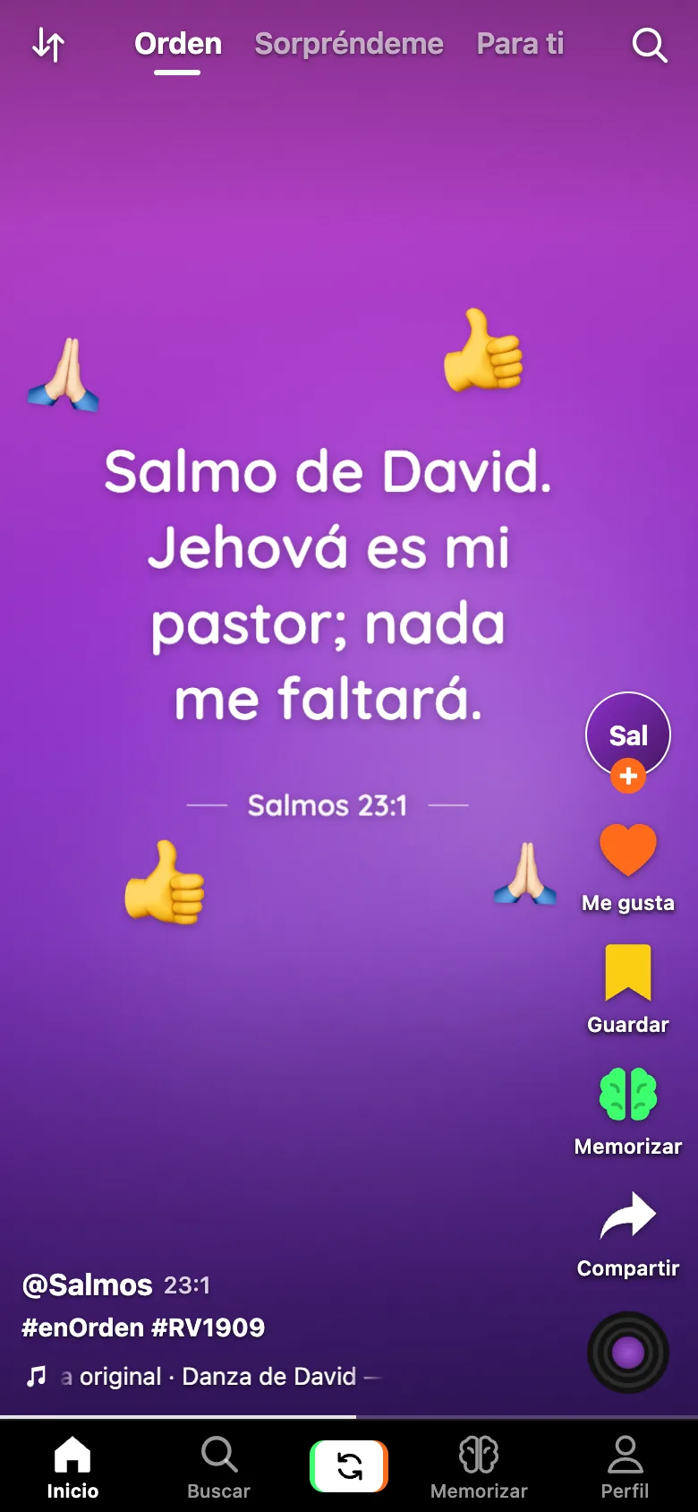Salmo 23:1 en Biblia Flow
